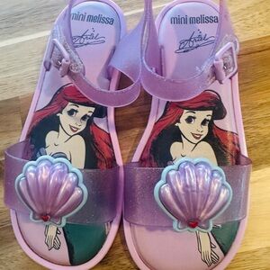 Mini Melissa Purple Shell Sandals for Kids